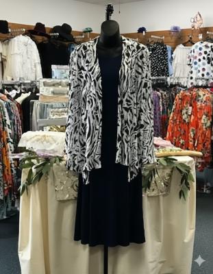 Formation Ladies White/Navy Print Jacket