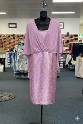 Dusty Pink Overlay Dress