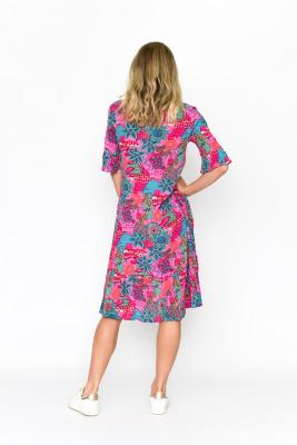 Floral Collage 4 Jessica Sleeve Dress