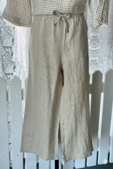 Sand 3/4 Linen Pants