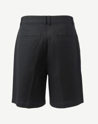 Black Linen Shorts