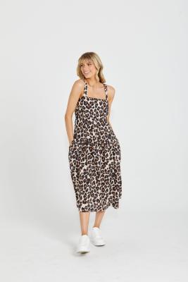 Kylie Panelled Sleeveless Animal Dress