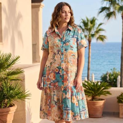 Gordes Print Patch Long Dress