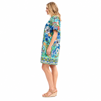 Camarge Print Puff Sleeve Dress
