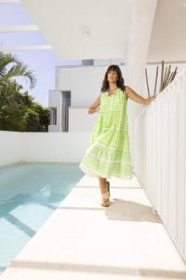 Straddie Green Sleeveless Dress