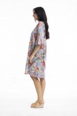 Luzon Contemporary Frill Sleeve Print Dress