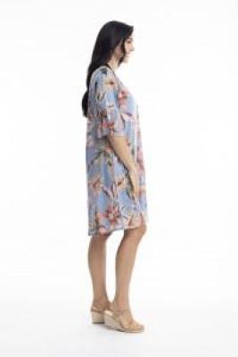 Luzon Contemporary Frill Sleeve Print Dress