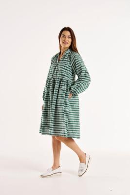 Diamond Print Cottage Dress