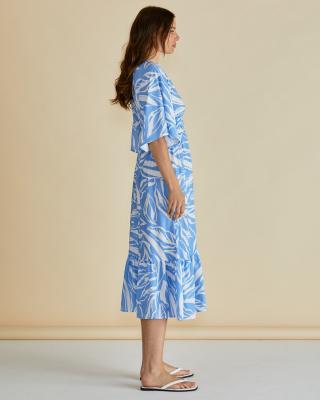 Moxie Blue Abstract Dress