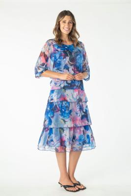Multi Layered Chiffon Dress