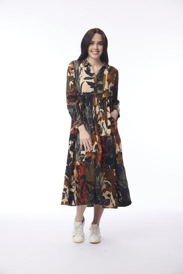 Dagomba Midi Collar Dress