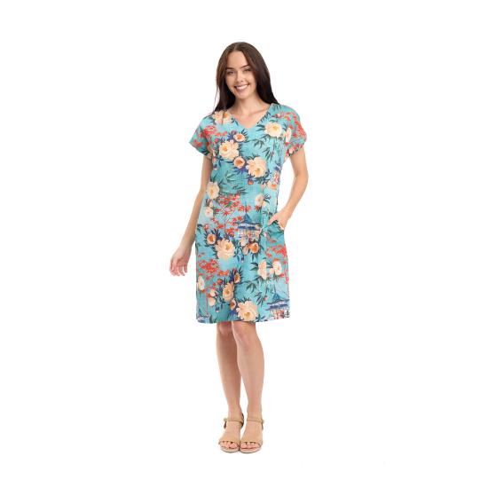 Gordes Print Reversible Short Sleeve Dress