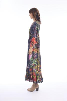 Maguana Print V Neck Maxi Dress