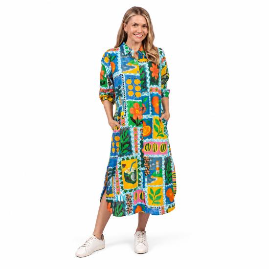 Sofia Fruit Cocktail A Shirt Dress