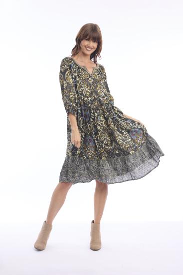 Valetta Collar Print Dress