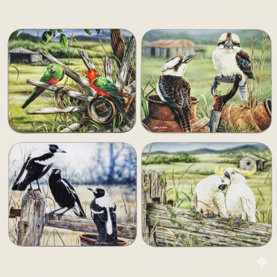A Country Life Assorted 4pk Coasters