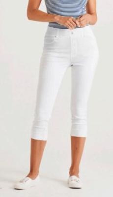 Camila White Crop Jeans