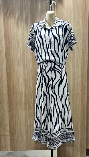 Navy Border 3/4 Pants