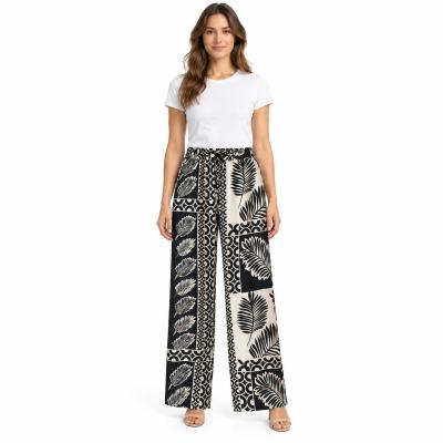 Indigo and White Soft Print  Pants