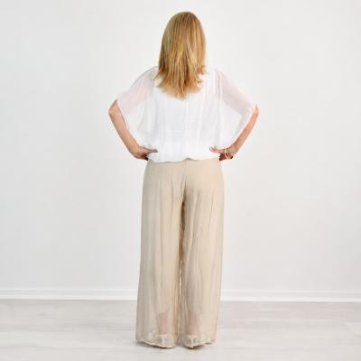 Champagne Pisa Silk Pant