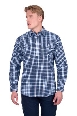 Alden Men's Half Placket Long Sleeve Shirt