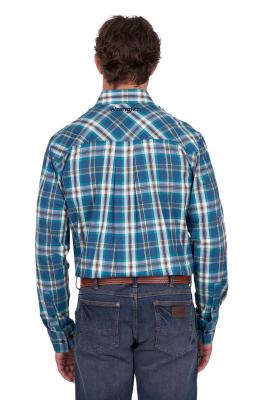 Erik Men's Blue/Cypress Long Sleeve Shirt