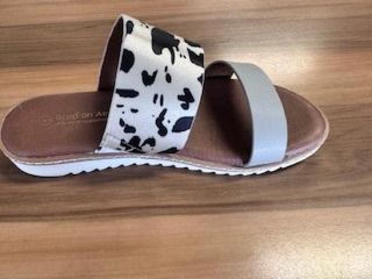 Habit Light Grey/Cow Print Slip On Shoe