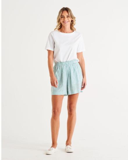 Baker Teal Stripe Shorts