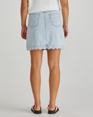 Vale Scalloped Denim Skirt