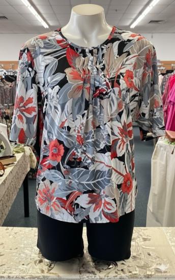 Orange Multi Knit Top