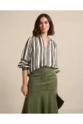 Olive Stripe Top