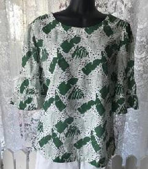 Corfu Paradise Palm Print Top