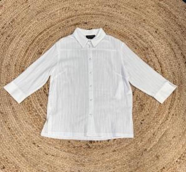 Formation White 3/4 Sleeve Blouse