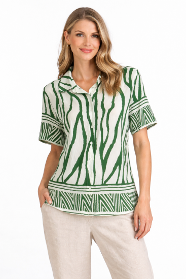 Green Border Tunic Shirt