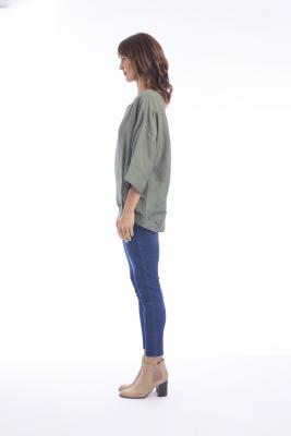 Military Linen Top
