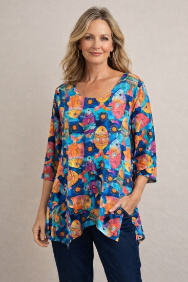 Multi Print Fish Top