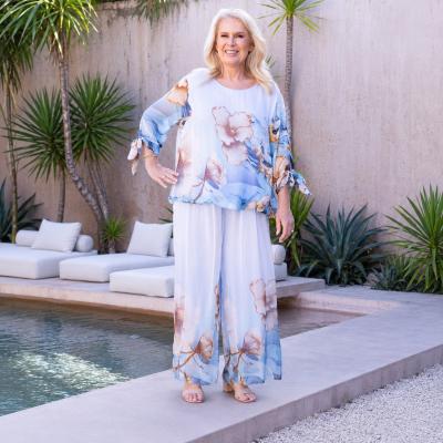 Ocean Petal Float Silk Top