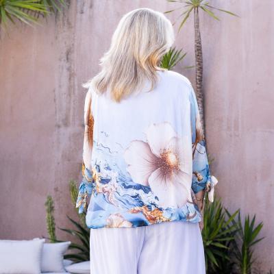 Ocean Petal Float Silk Top