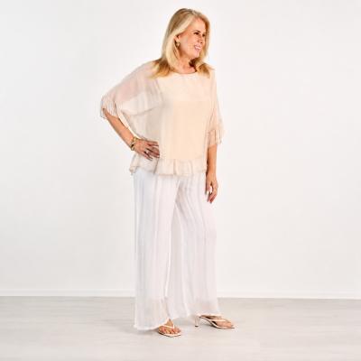 Champagne Gisella Silk Top
