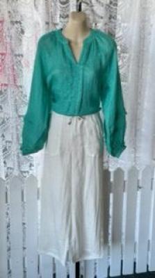Ocean Spray Linen Long Sleeve Top