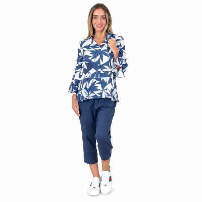Navy Melody Wire Collar Shirt